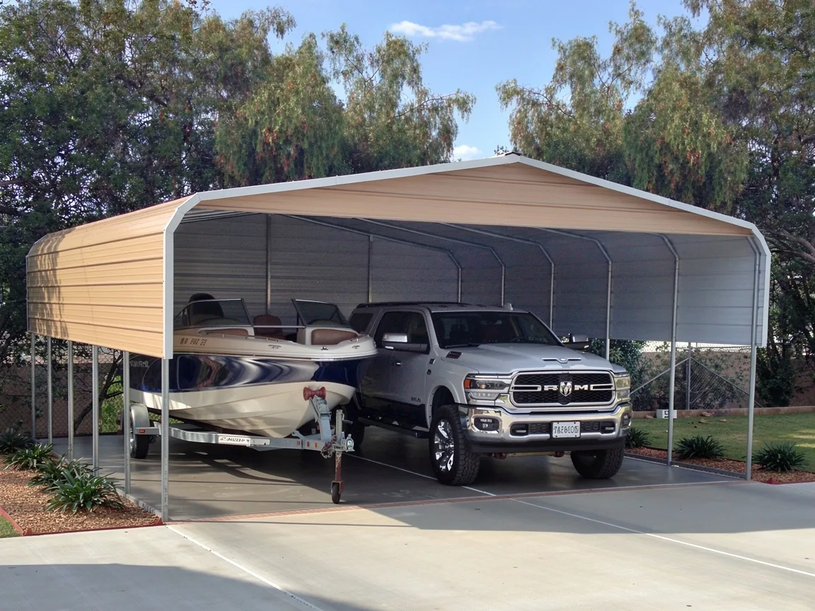 Residential steel carport