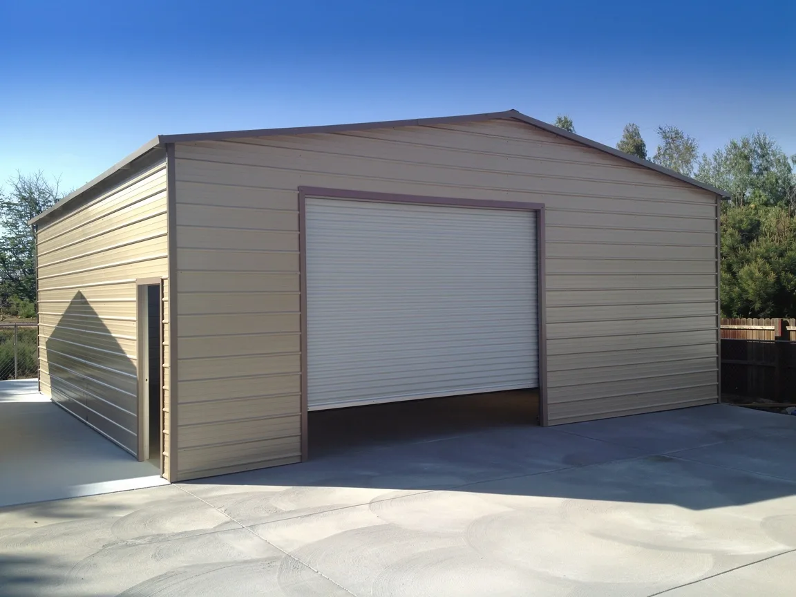Multi-bay boxed-eve garage