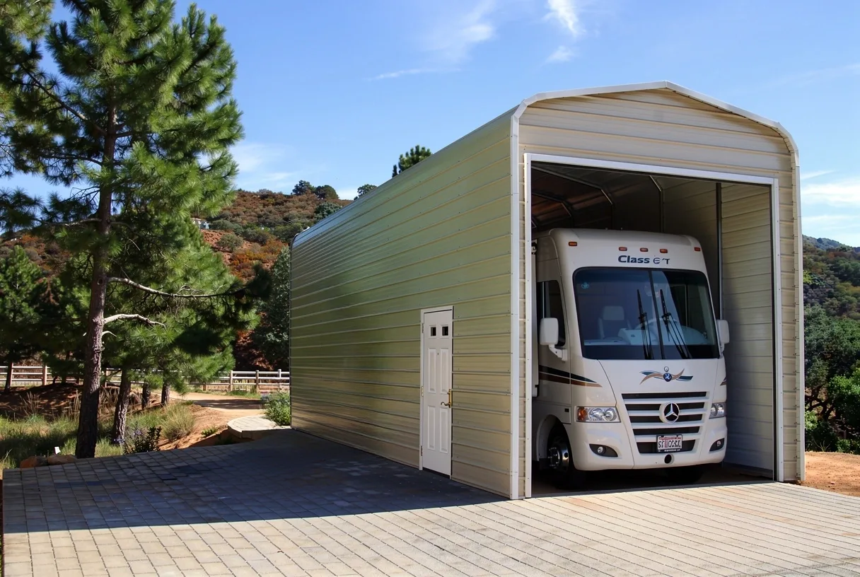 Tall-door RV garage