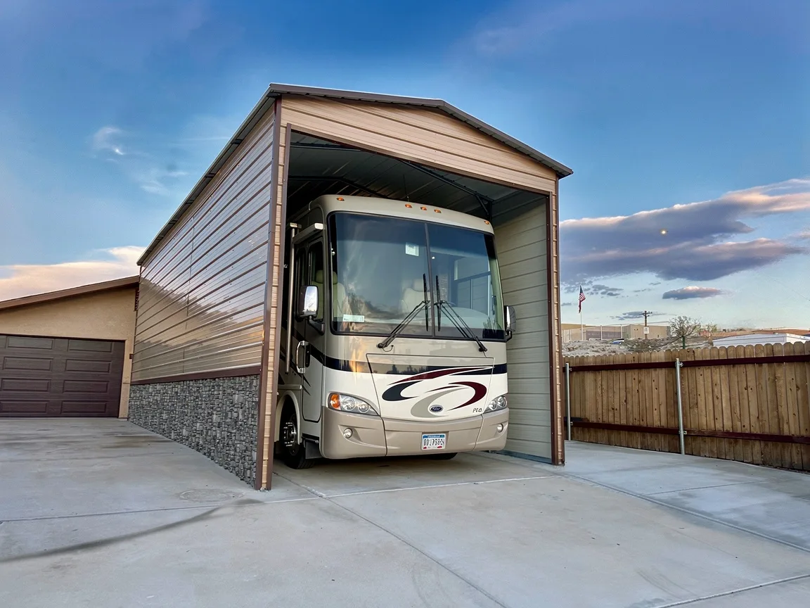 Enclosed RV garage